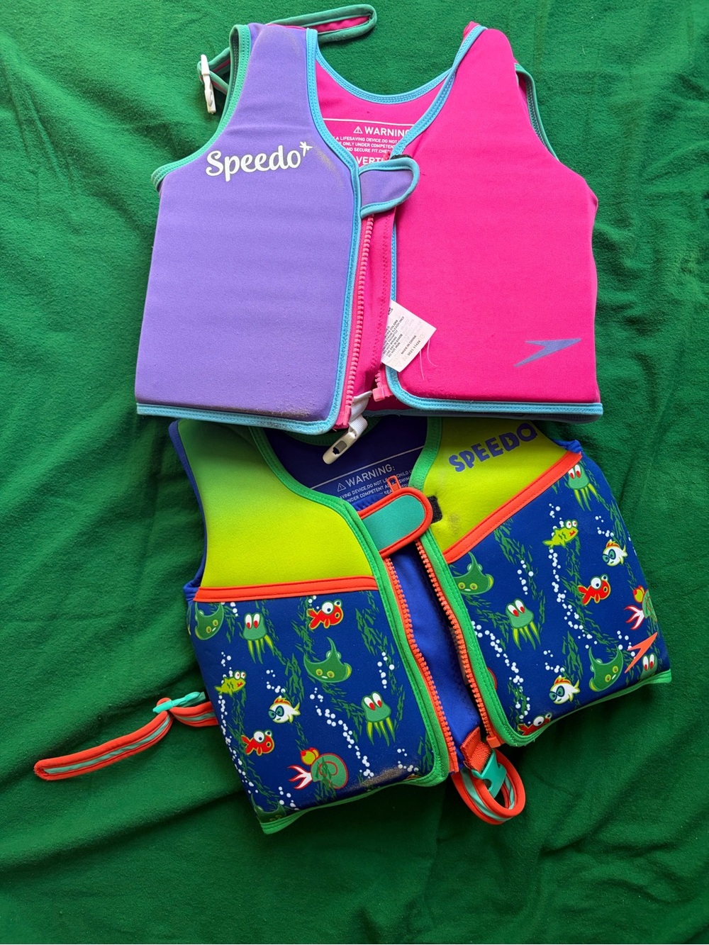 Speedo Kids Swim Vests in Pink, Purple & Multicolor Ocean Print